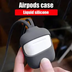 Силиконовый чехол защитный чехол с ремешком противоударный для Airpod 1/2 DJA99