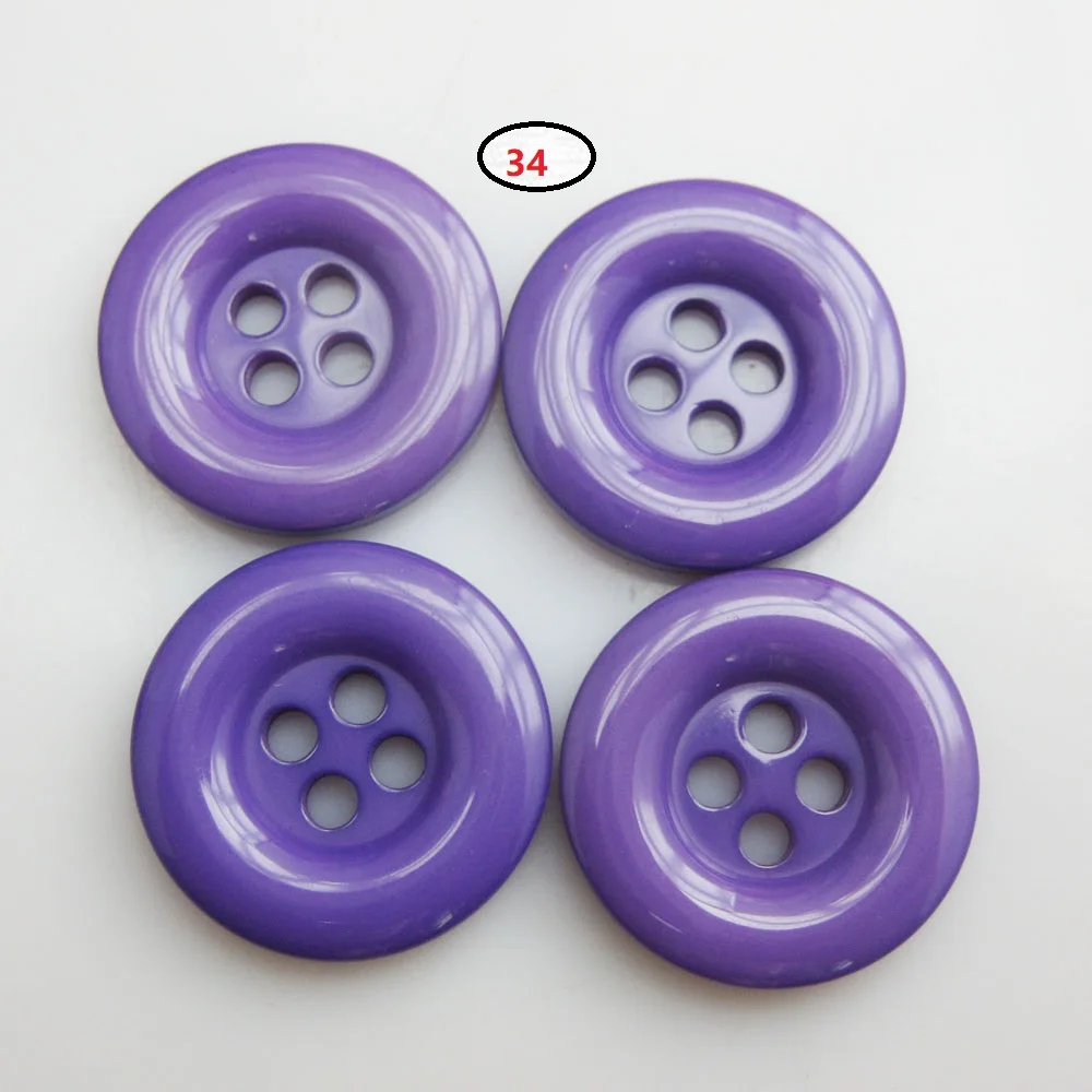 NBNNEG 30Pcs Multicolors 18MM Round Buttons Resin Decorative Scrapbooking Botoes Tailor Garment Sewing Accessory