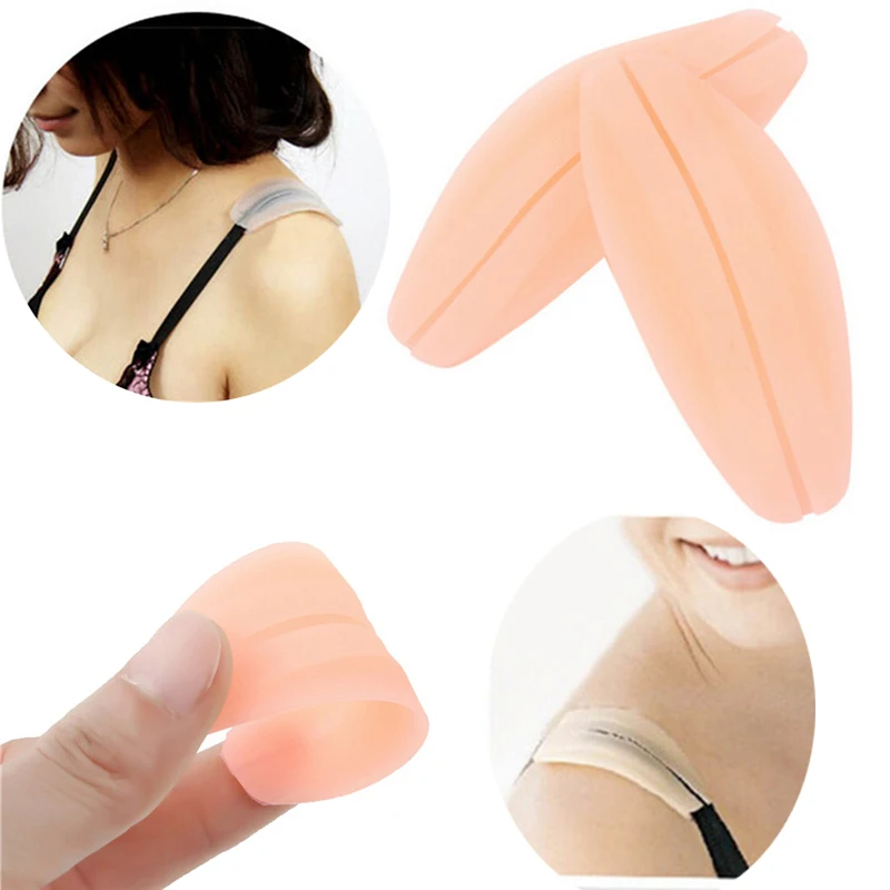 

1 Pair Soft Silicone Bra Cushions Relief Pain Strap Holder Cushions Non-Slip Shoulder Strap Cushions Pads Holder Bra Pads