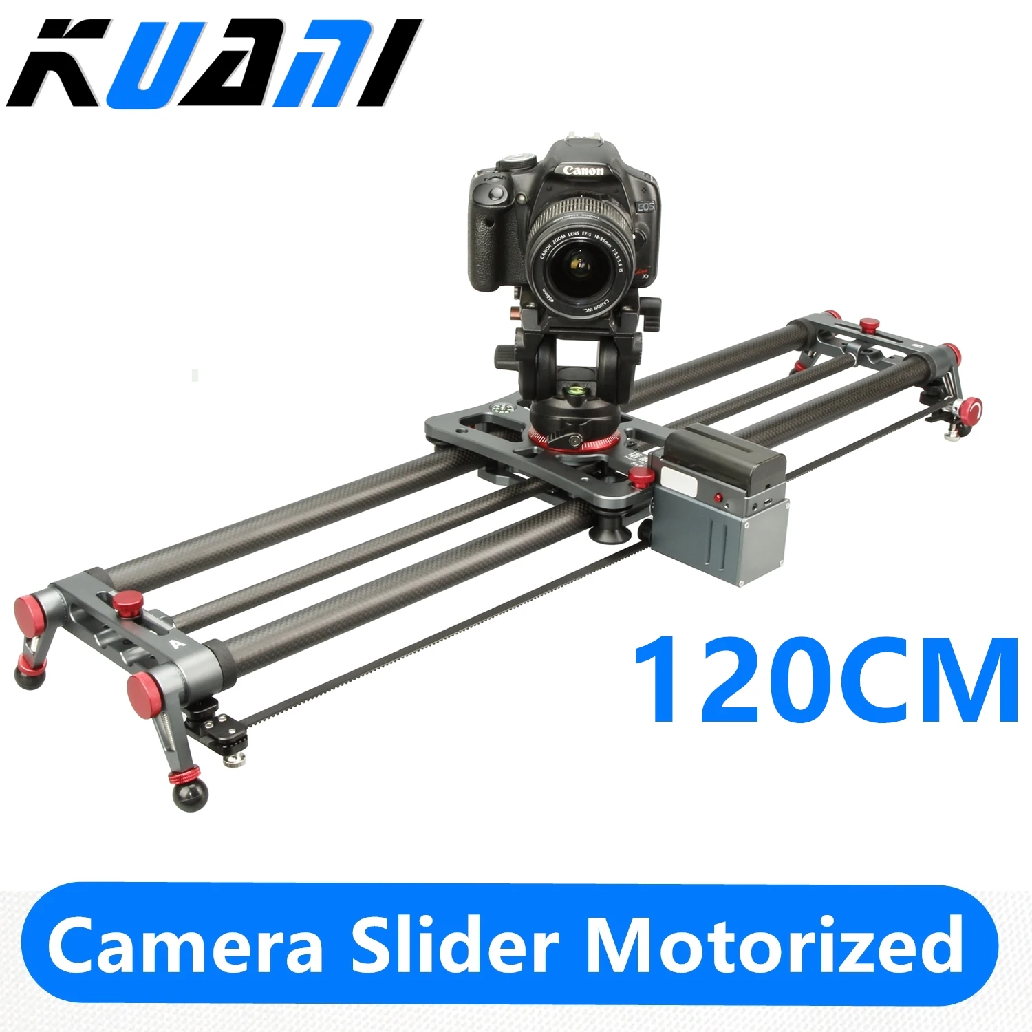 

KUANI Camera Track Slider 47" Motorized APP Carbon Fiber DSLR Track Dolly Rail for Time Lapse and Video Photography 1 order