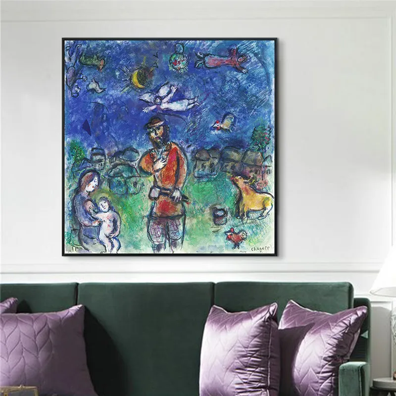 

Soldier By Marc Chagall Canvas Painting Prints And Posters Wall Art Picture For Living Room Drawing Room Home Decor