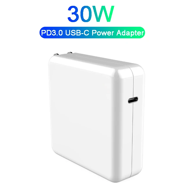 PD зарядное устройство USB-C адаптер питания 18 Вт 30 Вт 61 Вт 87 Вт QC3.0 быстрое зарядное устройство для нового MacBook Pro/Air Macbook iphone 11 pro/iPad Pro зарядное устройство - Тип штекера: 30W Charger