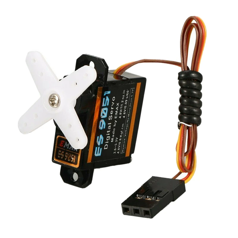 EMAX цифровой пластиковый сервопривод ES9051 4,8 V 0,8Kg для RC Самолет с неподвижным крылом