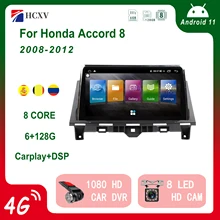 

HCXV Android Car Radio Stereo For Honda Accord 8 2008-2012 Car Navigation Multimedia System Dvd Player Audio Gps Autoradio Radio