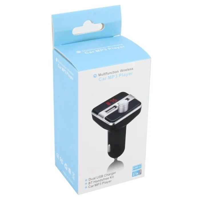 Wireless Bluetooth Handsfree Transmitter Car MP3 FM Player Double USB LCD Charger Car Styling