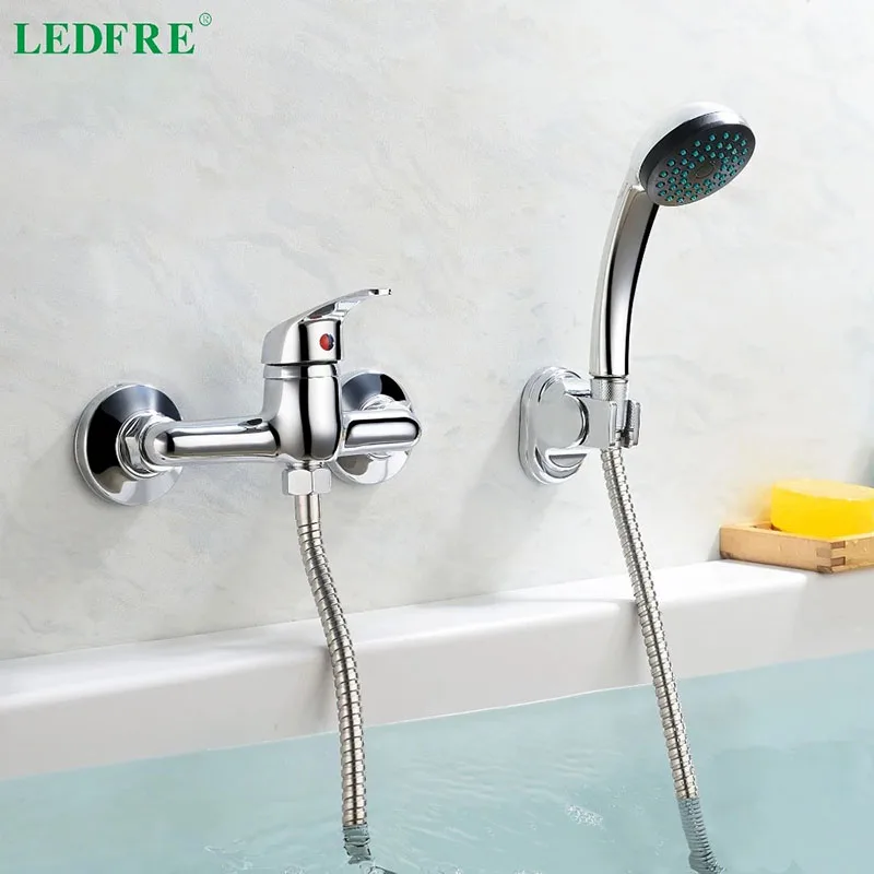 Смеситель для ванной LEDFRE LF56A130 одноуровневый кран холодной и горячей воды одна