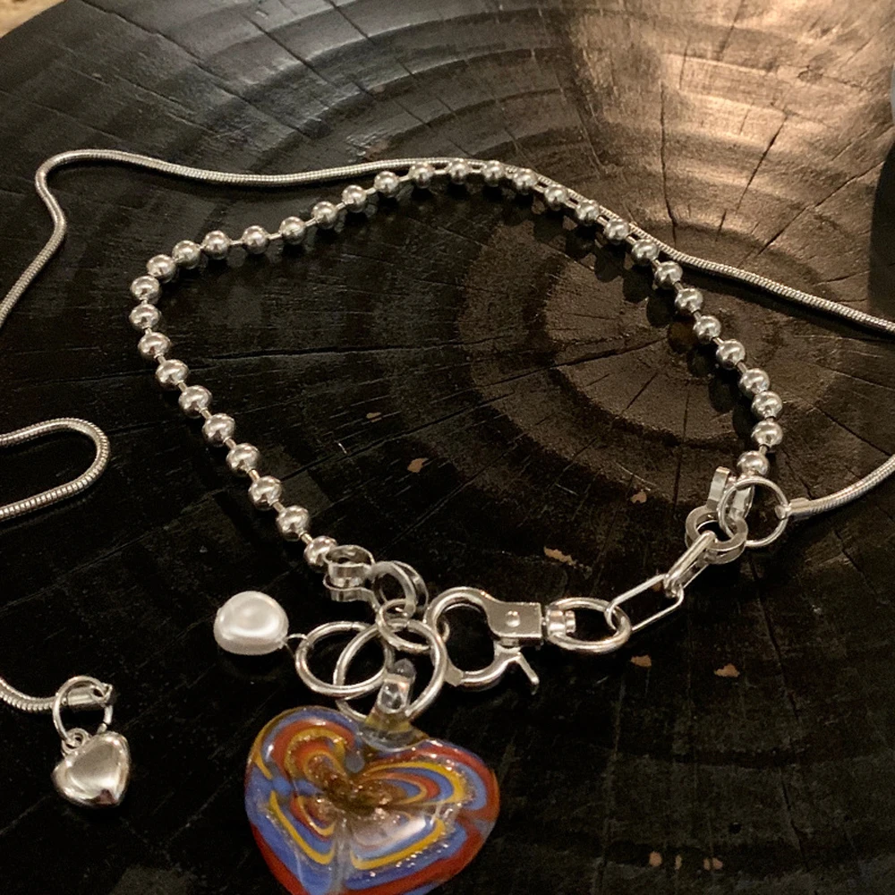 Ожерелье из высококачественного стекла в неоготическом стиле женское колье с