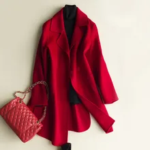 Корейское шерстяное пальто высокого качества, женское офисное длинное двухстороннее кашемировое пальто, женская верхняя одежда, зимние пальто для женщин abrigos