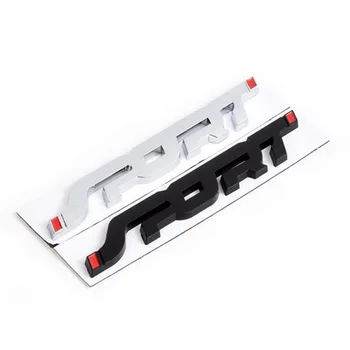 

50X ABS SPORT Car Auto Sticker Emblem Chrome Black Red Badge Trunk Tuning for Ford Ecosport Focus 2 3 Mondeo Fiesta Kuga Edge