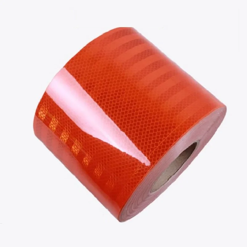 Cheap Orange Unbranded Adhesive Reflective Vis Tape 100mm x 25M VAT Registered 