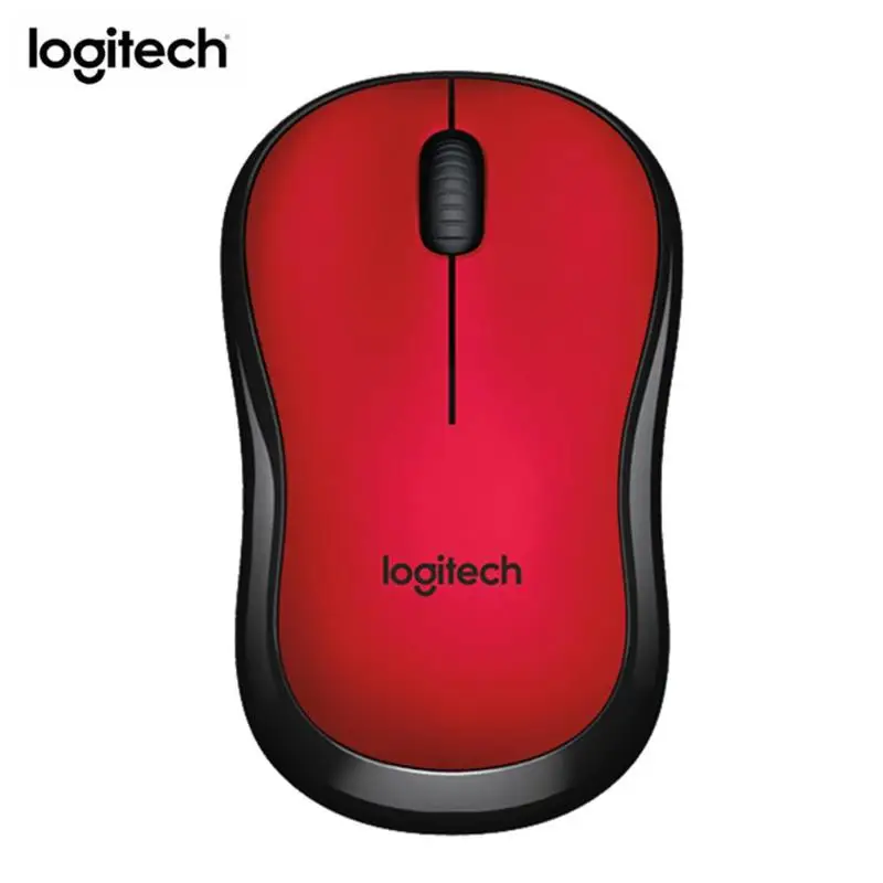 Красный Беспроводная мышь logitech M220, бесшумная мышь с 2,4 ГГц, Высококачественная оптическая эргономичная компьютерная игровая мышь для Mac OS/Window 10/8/7 - Цвет: Красный