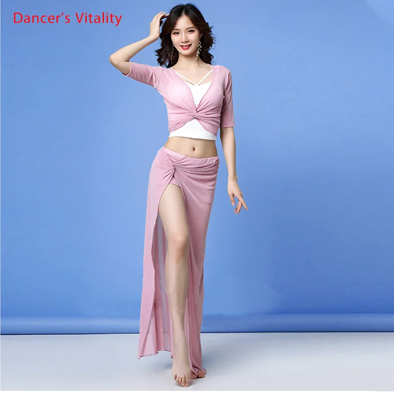 

Belly Dance New Female Elegant Top Practice Clothes Long Skirt Suit Sexy Performance Clothing Spring And Summer
