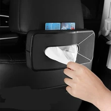 Автомобильный держатель для салфеток, коробка для салфеток, держатель для автомобильного сиденья, фиксированная коробка для хранения салфеток, многофункциональный держатель бумажных карточек