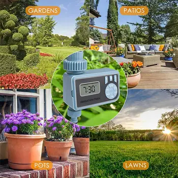 

1PC Smart Automatic Electronic Digital Water Timer Irrigation Controller System With LCD Display Home Irrigation Timer New