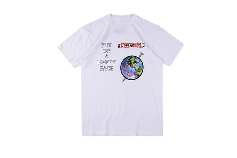 19SS футболка Трэвиса Скотта ASTTROWORLD футболка с буквенным принтом Футболка с граффити Трэвиса Скотта Astroworld