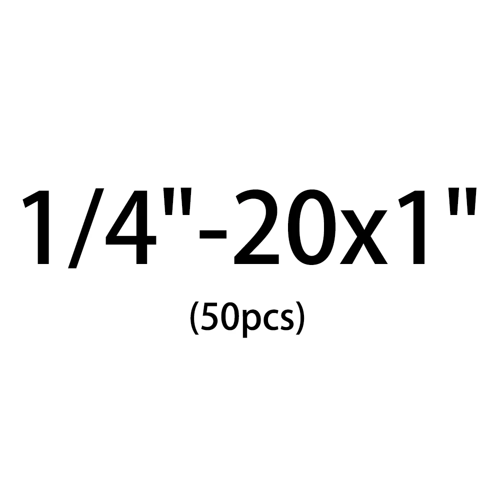 1/"-20 замок из нержавеющей стали головка шестигранный привод винт ANSI B18.3 производственный стандарт - Цвет: 50PCS