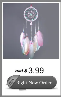 Colorful Indian Five Rings Dream-Catcher Feathers Room Decoration Home Wall Hanging Dreamcatchers Home Decor Ornaments Gift