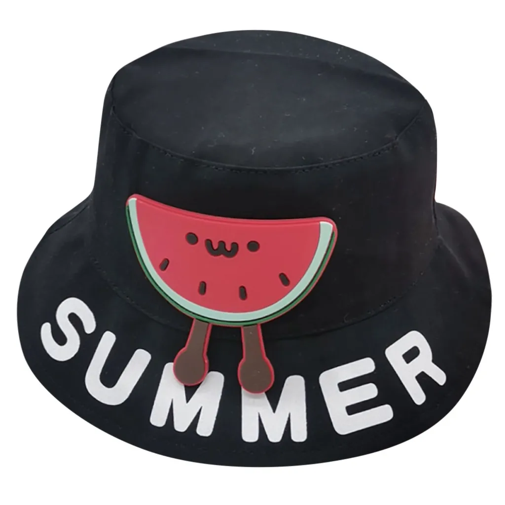 LONSANT Kids Hat Cartoon Watermelon Letter sunscreen UV protection Hats Children baseball caps Summer Boys Girls Beach 2020 | Детская