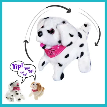 

18CM Battery Operated Somersaulting Electronic Pets Flip Over Puppy Qute Interactive Bark Stand Walk Dog For Baby Gift Christmas