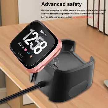 

Smart Watch Charger TPE And Silicone Replacement USB Charging Cable Dock Stand For Fitbit Versa 2