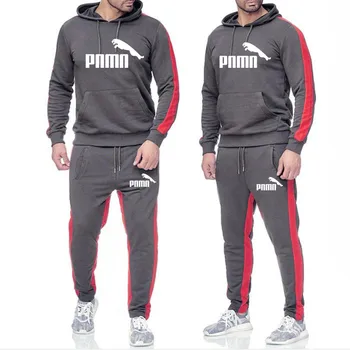 

2020 New Two Pieces Set Fashion Hooded Sweatshirts Sportswear Men Tracksuit Hoodie Autumn Brand Clothes Hoodies+Pants men sets