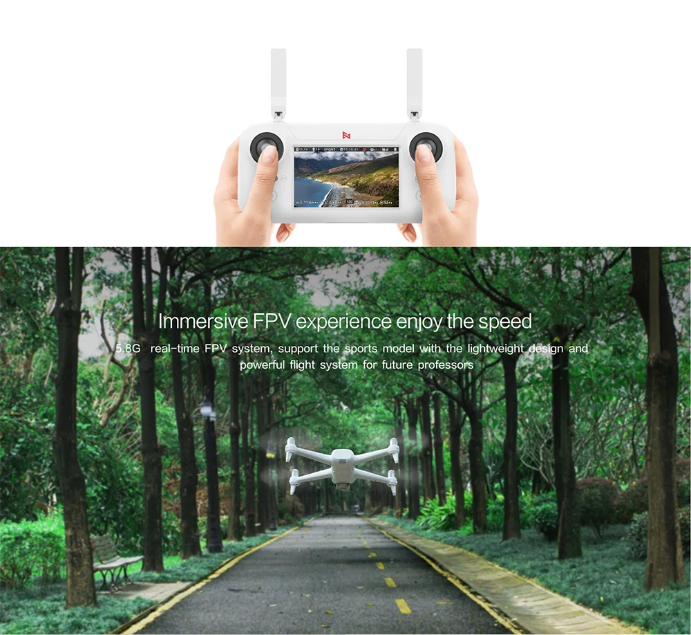 ; на ; FIMI A3 5,8G gps Дрон 1 км с видом от первого лица 25 минут с 2-оси Gimbal 1080P Камера RC Quadcopter RTF