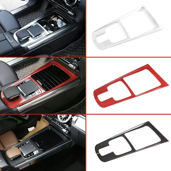

Red Carbon Fiber ABS Chrome Center Console Protection Frame Trim For Mercedes Benz B GLB Class W247 X247 2020 Car Accessories
