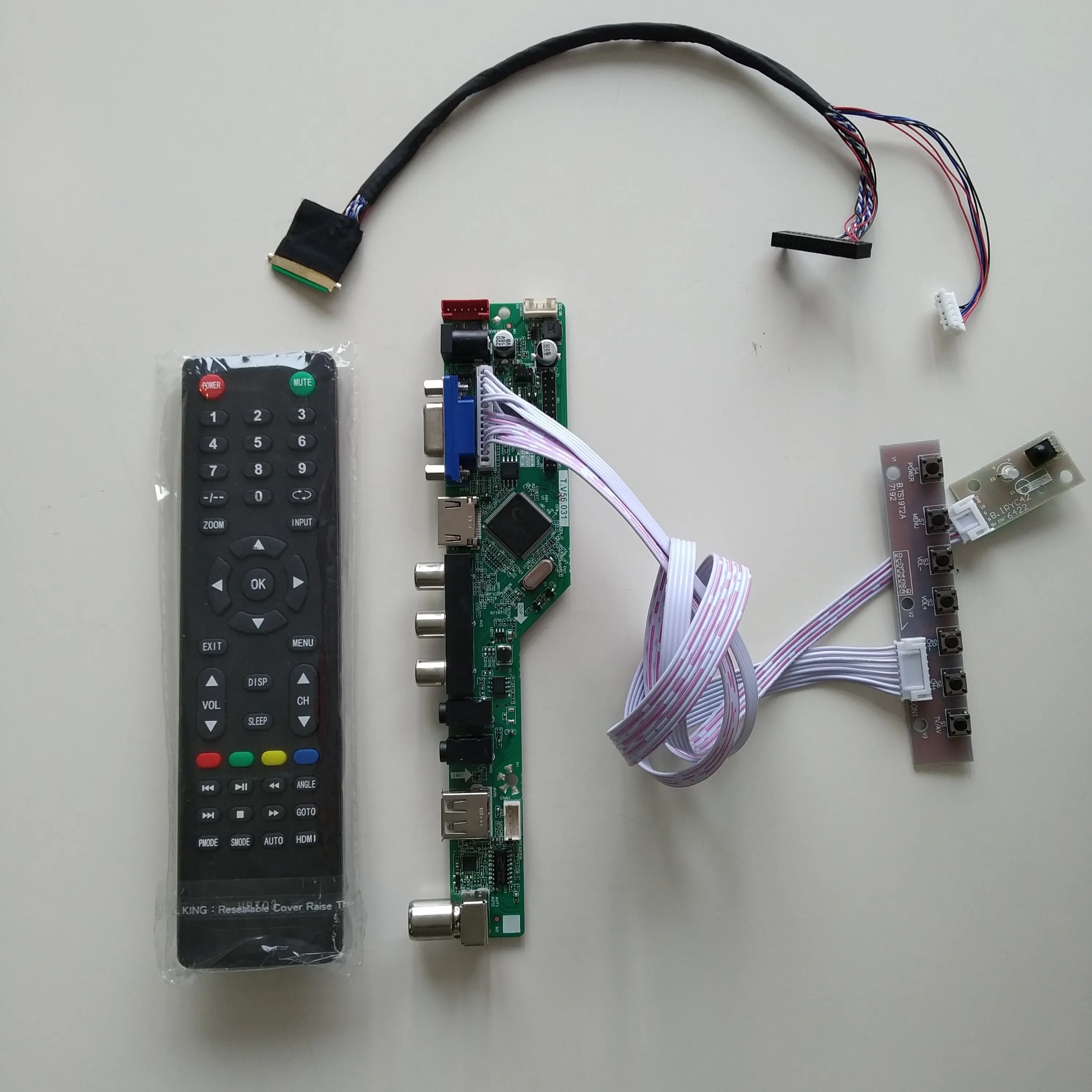 

ЖК-дисплей, совместимый с HDMI, USB, VGA, плата управления аудиокартой, дисплей для монитора 14,0 дюйма B140XTN02.5 1366X768