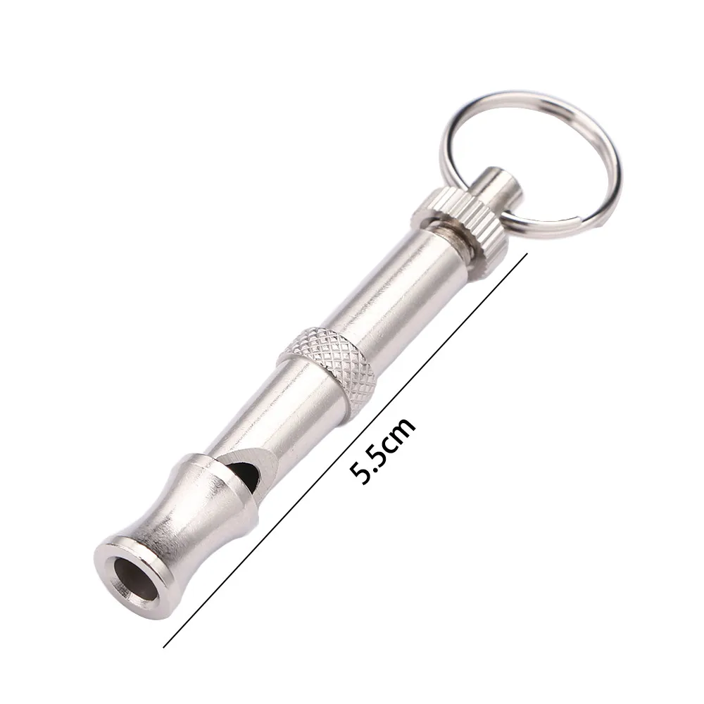 1pcs Pet Training Adjustable Ultrasonic Sound whistle keychain Dog Whistle Make Dog Stop Barking Whistles