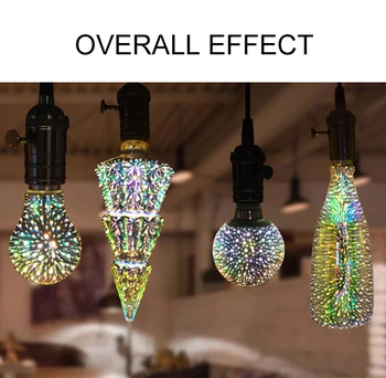 

christmas lights 3D LED Lamp Edison Light Bulb Vintage Decoration E27 110V 220V LED Filament lamp Replace led lights decoration