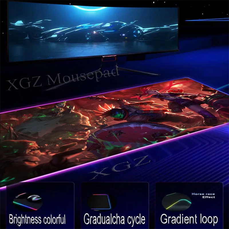 XGZ Горячая Аниме пользовательский большой RGB игровой коврик для мыши прецизионный черный замок край дьявол убийца компьютерный стол коврик резиновый нескользящий