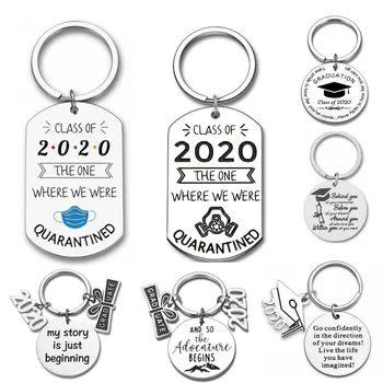 

2020 Graduation Keychain Gifts for Him Her Inspirational Keyring Gifts for Women Men Girl Boy Daughter Son Graduate from Dad Mom