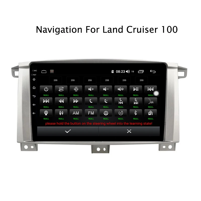 Best Ectwodvd 9inch Andriod 8.1 Car DVD GPS For Toyota LC 100 Land Cruiser 100 4G RAM 64G ROM CarPlay DSP 4G LTE with WIFI 7