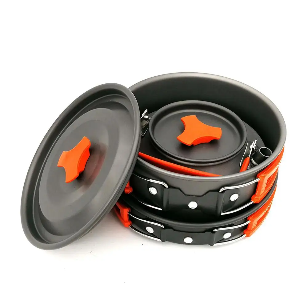 MeterMall Outdoor Camping Pot Teapot Suits Portable Cookware Sets for Picnic