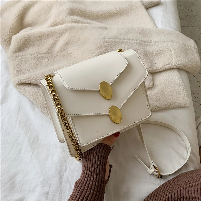 

Women's Winter Fashion High Quality Brand Personality Shoulder Bag New Korean Trend Oblique Leather Chain Messenger Bag Purses