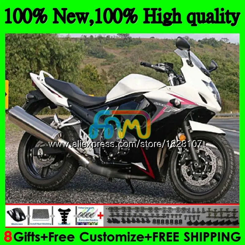 650 комплект для SUZUKI GSXF 650 GSX650F 08 09, 10, 11, 12, 13, 14, 45BS. 24 GSXF650 2008 2009 2010 2011 2012 2013 ювелирные изделия из жемчуга белого обтекатель