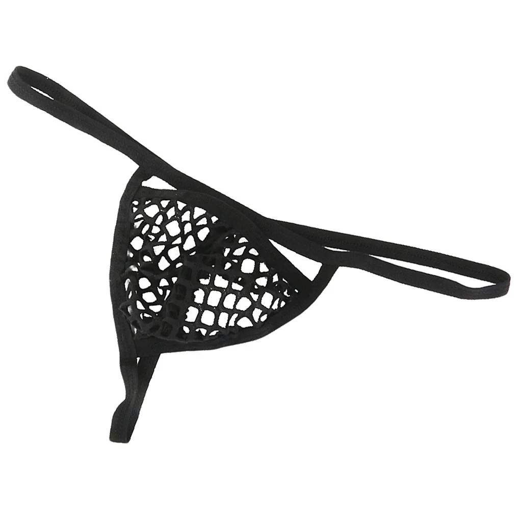sexy man nightwear briefs Men G-string Fishnet Mesh Pouch T-back Thong Underwear Briefs Lingerie