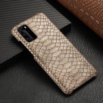 

Luxury Python Snake Skin Pattern Leather Case For Huawei P40 P30 P20 Pro Mate 20 30 Pro 5G Hard Protection Phone Back Cover Case