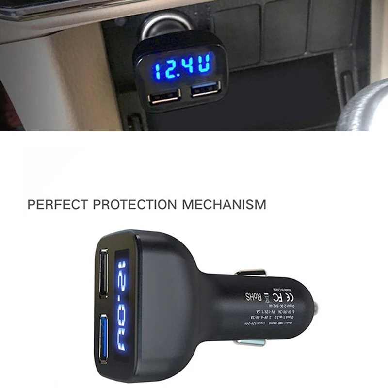 

Charger LED Display Volt Amp Meter Phone Accessories Car Cigarette Lightert