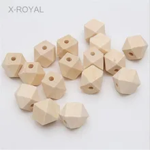 X-ROYAL 100 шт/партия Log цветные Восьмиугольные деревянные свободные бусины шестигранные ромбы изготовление браслетов Burlywood украшения из бусин