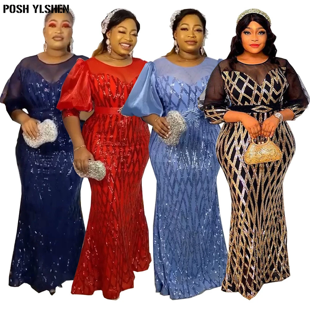 Christmas Party 2022 2019 Outfits Plus Size Robe Femme Hiver African Dresses For Women 2022 Natale Dashiki  Mesh Sleeve Sexy Christmas Party Sequin Bodycon Dress|Africa Clothing| -  Aliexpress
