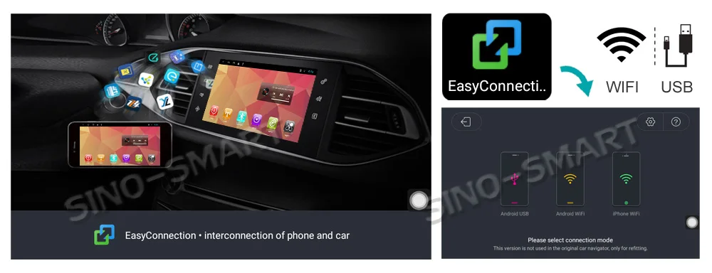 Best SINOSMART 4 Core/8 Core CPU, 2G RAM Android 8.1 Car Audio GPS Navigation for Mitsubishi Lancer 2006-2016 ASX 2013-2018 4