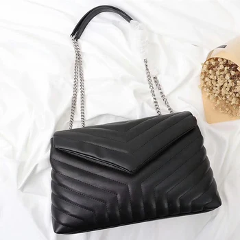 

New luxury Designer genuine lambskin Leather Women handbag messenger bag Female chain shoulder bag Lady Crossbody Bag