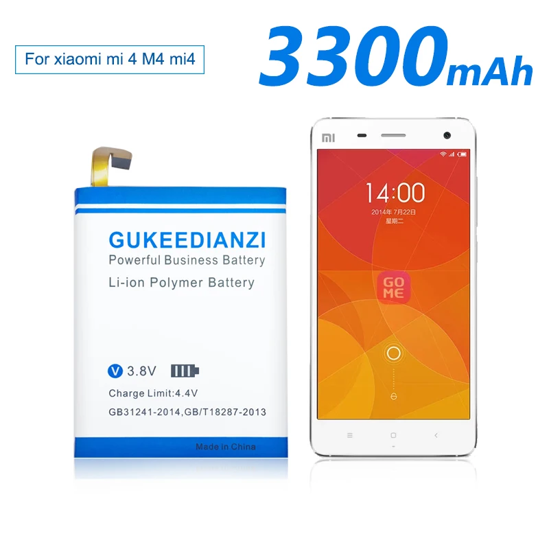 GUKEEDIANZI 3300 мАч BM32 сменная батарея для xiaomi mi 4 M4 mi 4 литий-полимерные аккумуляторы