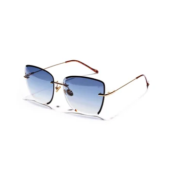 

New Retro Borderless Broad Vision Sunglasses Female Ocean Transparent Men Women Multicolor Film Glasses Beach Sunglasses UV400