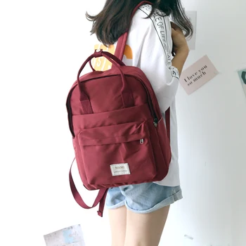 

Classic style Teenage Girls School Bags Nylon School Backpack Women Teen Student Bookbag Lightweight Schoolbag College Bagpack