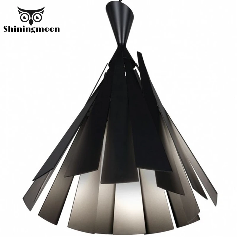 

Post Modern Art Cone Cord Pendant Lights Vintage Home Decor Kitchen Pendant Lamp Loft Cafe Black and Iron Hanging Lamp Luminaria