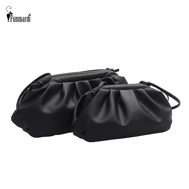 

FUNMARDI Simple Dumplings Crossbody Bag For Women Small Clutch Female Party Handbag and Purses Retro Cloud Shoulder Bag WLHB2120