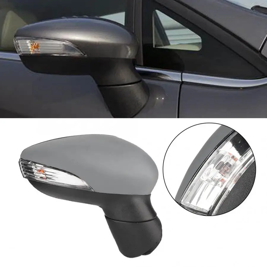 Car Rearview Mirror with LED Turn Signal Light Right for FORD FIESTA MK7 2008 2009 2010 2011 2012 D - 4000126372779