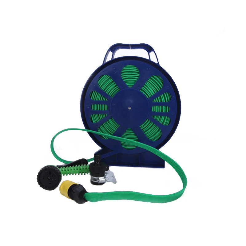 novo tubo de água de alta pressão jardim turntable mangueira plana bico de pulverização com spray para regar com suporte hobby jardinagem